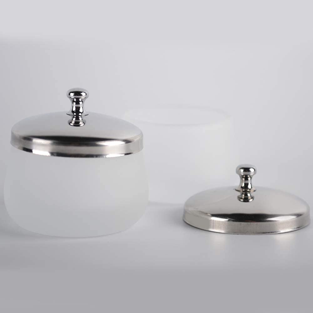 mollensiuer 1 Piece Matte Crystal Glass Nail with Lid Nail Glass Crystal Cup Nail Crystal Bowl Dapping Dish Glass Crystal Dappen Dish Liquid Container