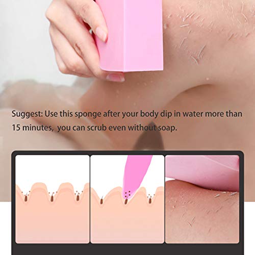 CHRUNONE 3 pcs Exfoliating Bath Sponge, Bath Sponge for Shower, Dead Skin Sponge Remover for Body