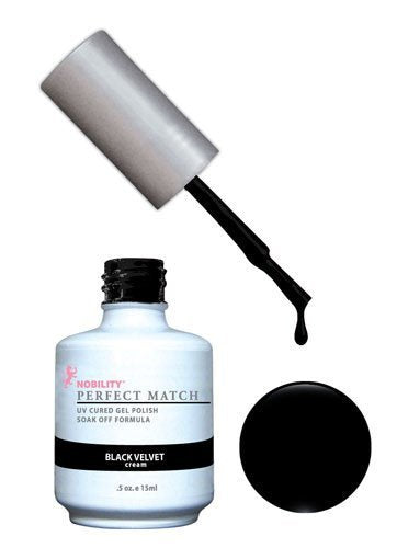 LECHAT Perfect Match Gel Polish + Matching Lacquer - (#30 Black Velvet) Beauty & Personal Care Perfect Match