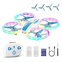 Mini Drone for Kids and Beginners with Fancy LED & Altitude Hold,Birthday Gift for Boys Girls,RC Drone with Propeller Protection,360°Flips,3 Speed…