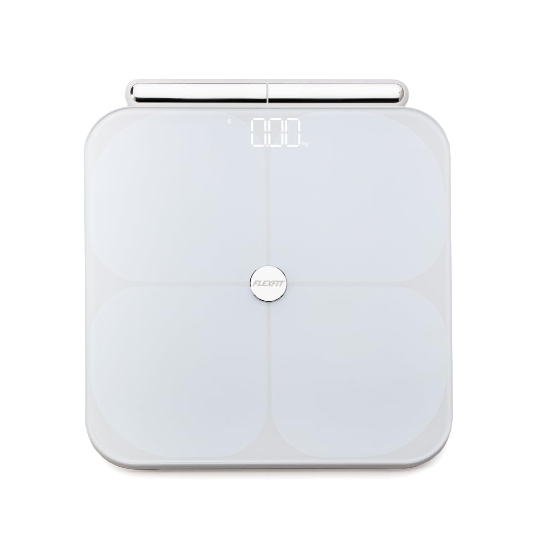 FlexFit Scale for Body Weight and Fat Percentage, 8 Electrodes High Precision Digital Scale Accurate Measurement of 56 Body Indicators, Bathroom…