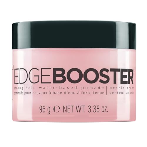 Style Factor EDGE BOOSTER Strong Hold Water-Based Pomade | Formulated with Argan Oil for Moisture & High Shine | Long Lasting Edge Control Gel |