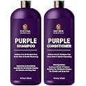 INFINA ESSENTIALS Purple Shampoo and Conditioner Set - Sulfate Free, Enriched with Coconut Oil & Aloe Vera, Ideal for Blonde, Gray, Brassy & Color