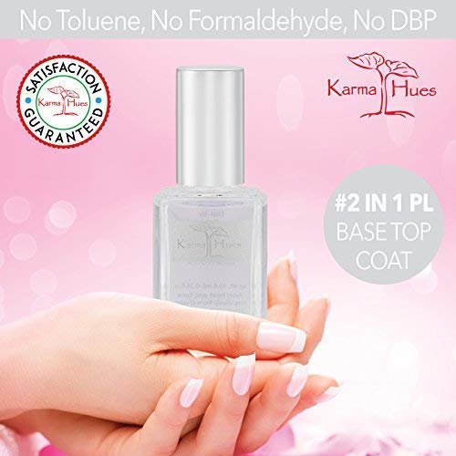 Karma Organic Natural Two in One Base Coat/Top Coat for Women- Non-Toxic Nail Treatment Vegan Cruelty-Free Beauty & Personal Care karma organic