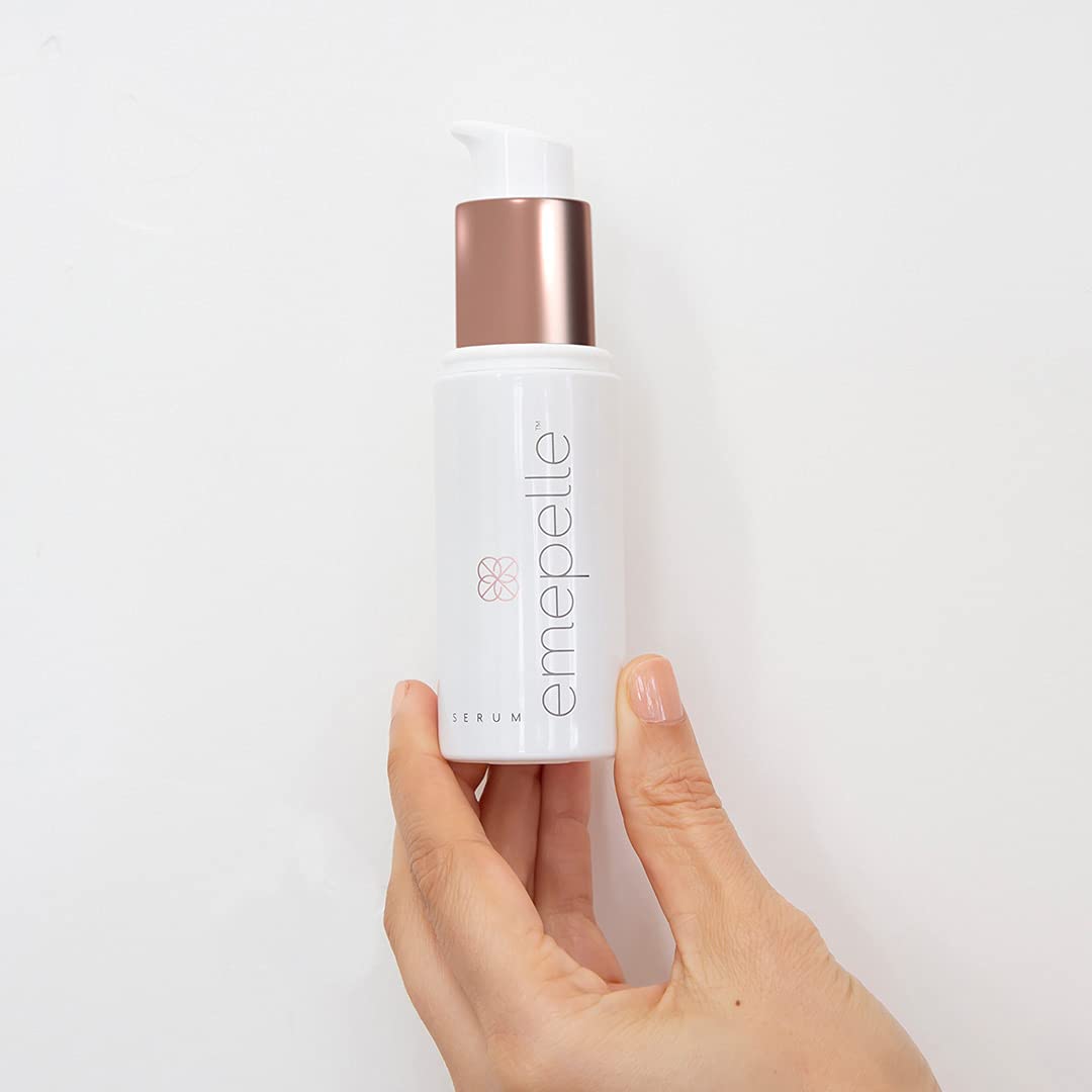 Emepelle Face Serum with MEP Technology, Brightening and Ultra Hydrating Serum for Aging Skin with Antioxidants, Hyaluronic Acid, and Peptides, 1.2 Oz
