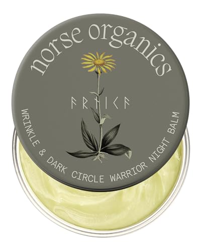 Norse Organics Wrinkle & Dark Circle Warrior Balm | Arctic Herbs & Beeswax Eye Face Cream | Arnica Thistle Sea Buckthorn | Natural Formula for All