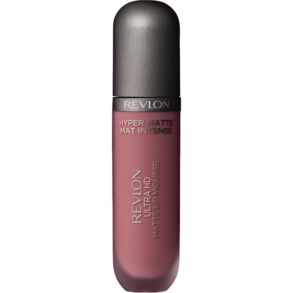 Revlon Liquid Lipstick, Face Makeup, Ultra HD Matte Lip Mousse, Longwear Rich Lip Colors in Plum / Berry, 830 Death Valley, 0.2 Fl Oz