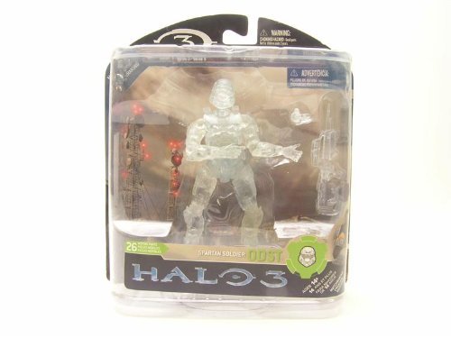 Halo 3 Mcfarlane Toys Series 3 Exclusive Action Figure Active Camo Spartan Soldier ODST with Battle Rifle and Grenade