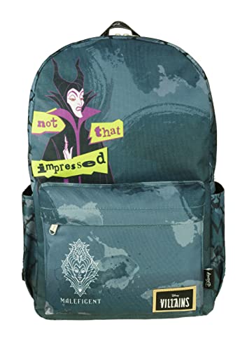 KBNL Classic Disney Villains - Maleficent Backpack with Laptop Compartment for School, Travel, and Work, Multicolor