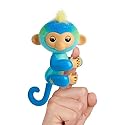 Fingerlings 2023 NEW Interactive Baby Monkey Reacts to Touch - 70+ Sounds & Reactions - Leo (Blue)