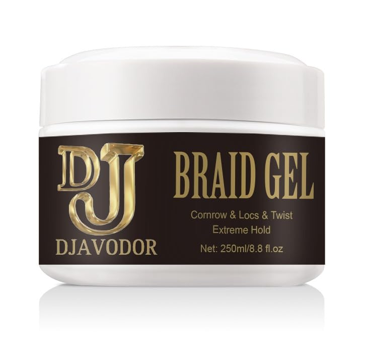 Djavodor Hair Care Set, Shampoo 250ML, Conditioner 250ML, Braid Gel, Hair Growth Serum, 4 Piece Collection
