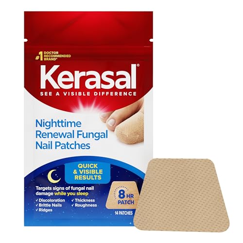 Kerasal Nighttime Renewal Fungal Nail Patches - 14 Patch - Overnight Repair for Nail Fungus Damage, 8-Hour Treatment Restores Healthy Appearance Beauty & Personal Care Kerasal