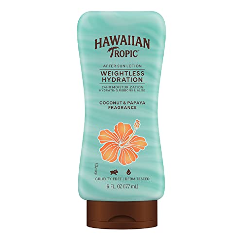 Hawaiian Tropic Weightless Hydration After Sun Lotion with Aloe, 6oz | Hawaiian Tropic Lotion, Moisturizing Lotion, After Sun Care, After Sun