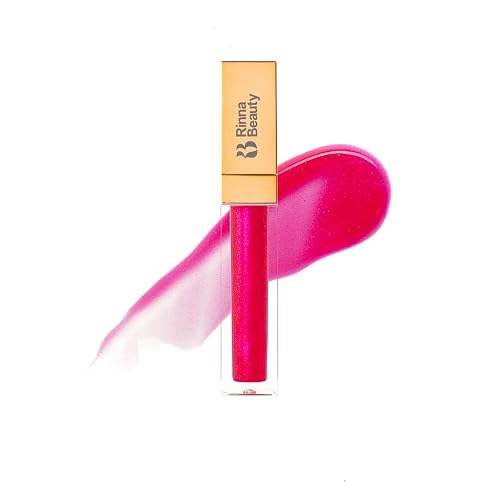 Rinna Beauty Lip Plumping Gloss - Rebel - Helps Boost Collagen, Increases Lip Volume, Elastin Production - Vegan, Cruelty-Free - 1 each