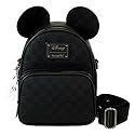 Loungefly Mickey Mouse Checkered Texture Convertible Mini Backpack & Crossbody Bag