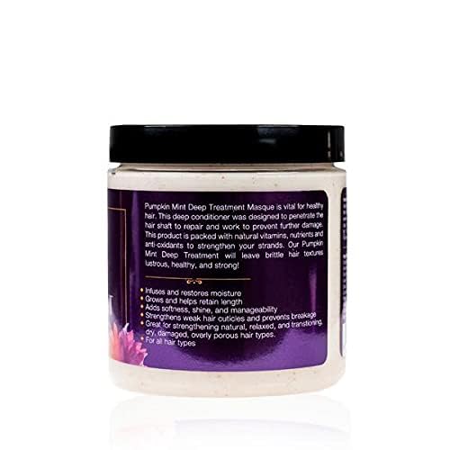 Curls Dynasty Pumpkin Mint Deep Treatment Masque Moisturizing Deep Conditioning Hair Mask For Curly Hair For Stronger Healthier Nourished Hair
