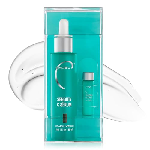 Malibu C Sensitiv C Face Serum - Vitamin C Serum for Combination & Sensitive Skin - Balances, Brightens & Protects with Ascorbic Acid, Allantoin