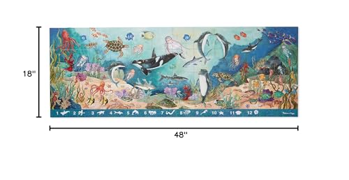 Melissa & Doug Search and Find Beneath The Waves Floor Puzzle (48 pcs, Over 4 feet Long) - FSC Certified
