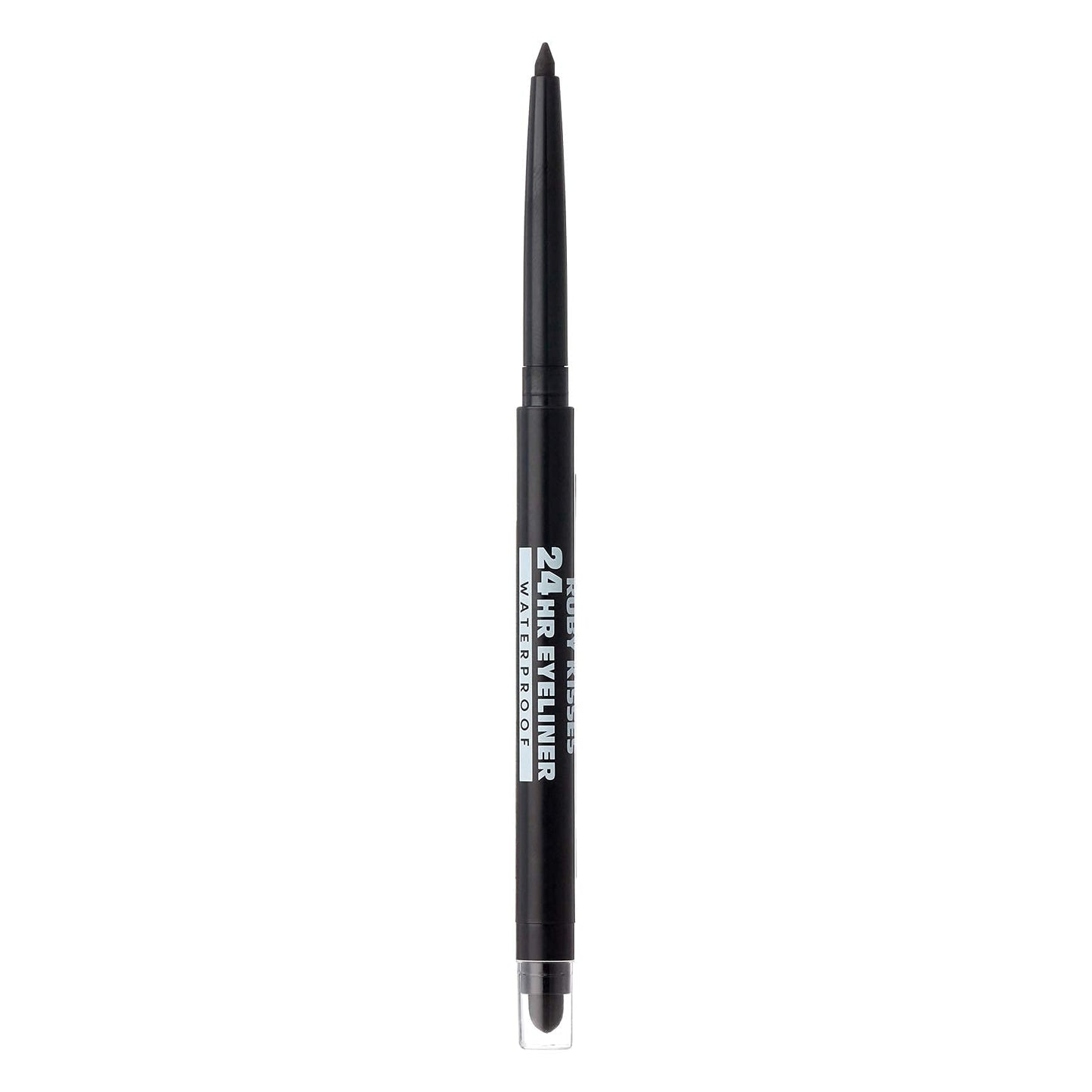 Ruby Kisses Waterproof Eyeliner, 24HR Waterproof Long-Lasting Mechanical Eyeliner Pencil with Built-in Sharpener, Smudgeproof 3 Pack (Blackest Black)