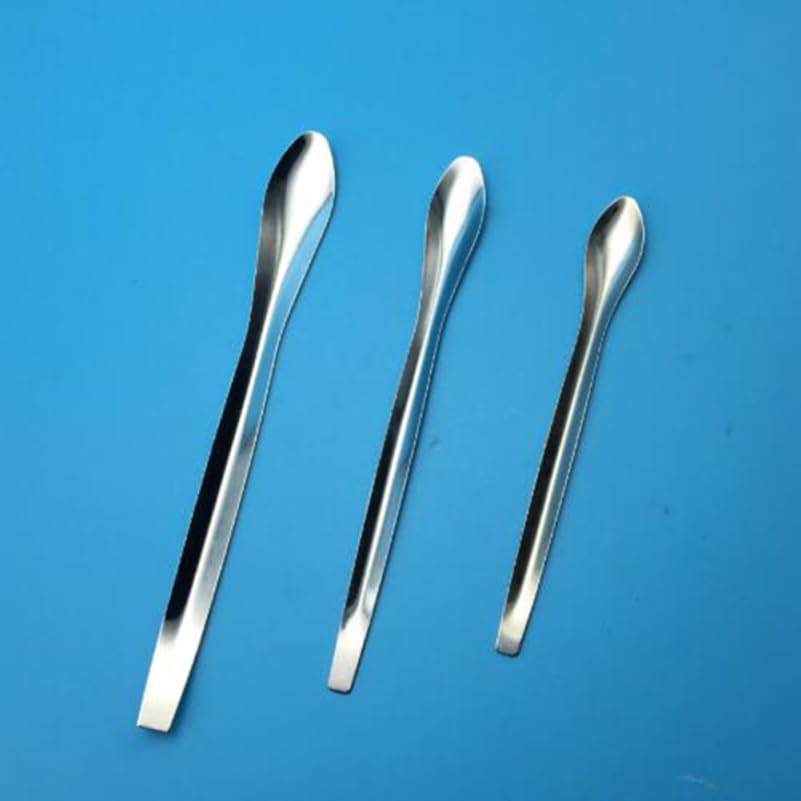 HEALLILY Stainless Steel Makeup Spatula for Face Creams and Lotions - Mini Ergonomic Cosmetic Applicator Tool for Skincare Portable and Easy to Use