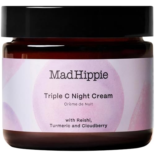 Mad Hippie Triple C Night Cream - Face Moisturizer, Skin-Brightening, Anti-Aging Skin Care with 3 Forms of Vitamin C, 2.1 Oz