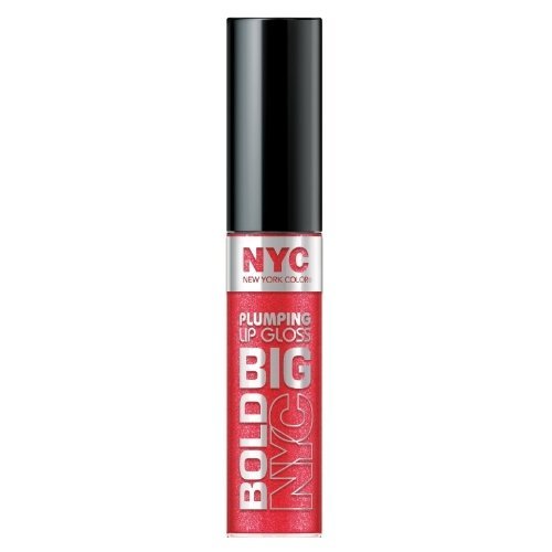NYC Big Bold Plumping Lip Gloss, Supersized Red, .39 fl oz