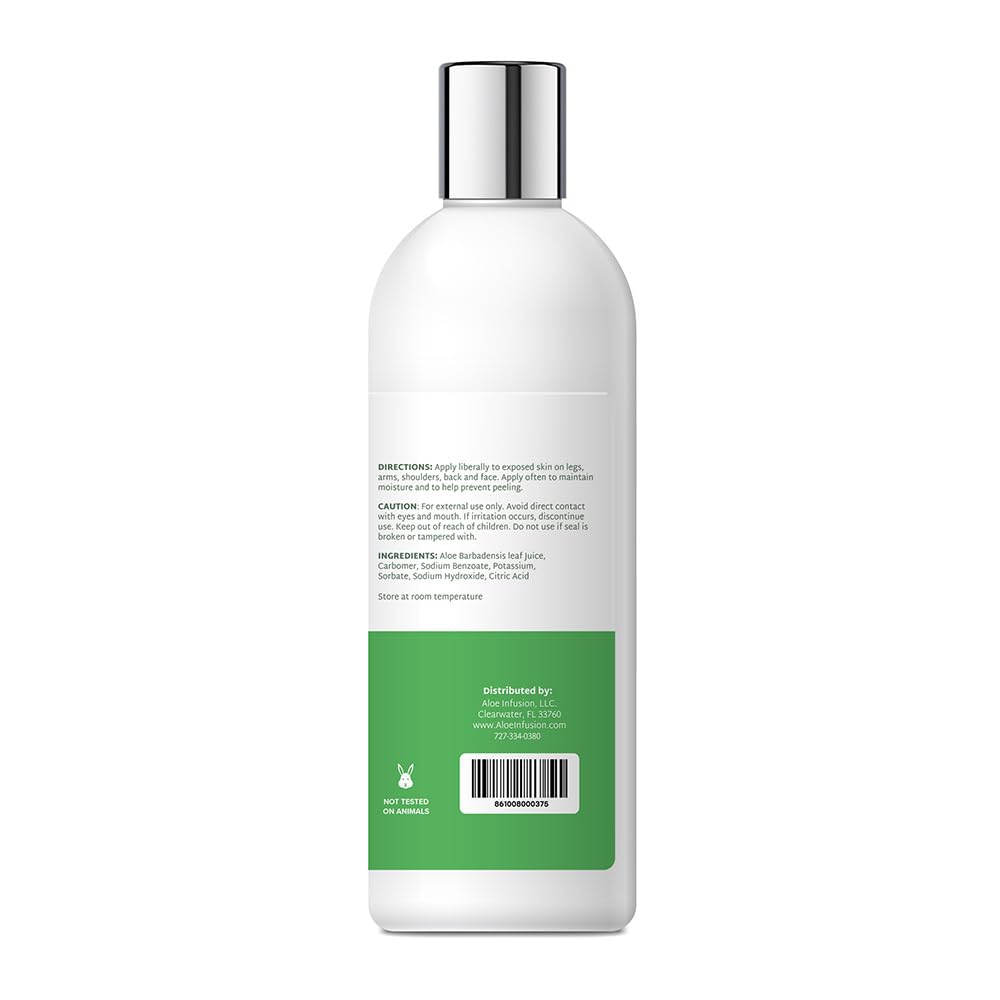 Aloe Infusion Aloe Vera Face & Body Cream - Natural Moisturizer for Dry, Sensitive & Irritated Skin - Hydrating, Non-Greasy Lotion with Shea Butter