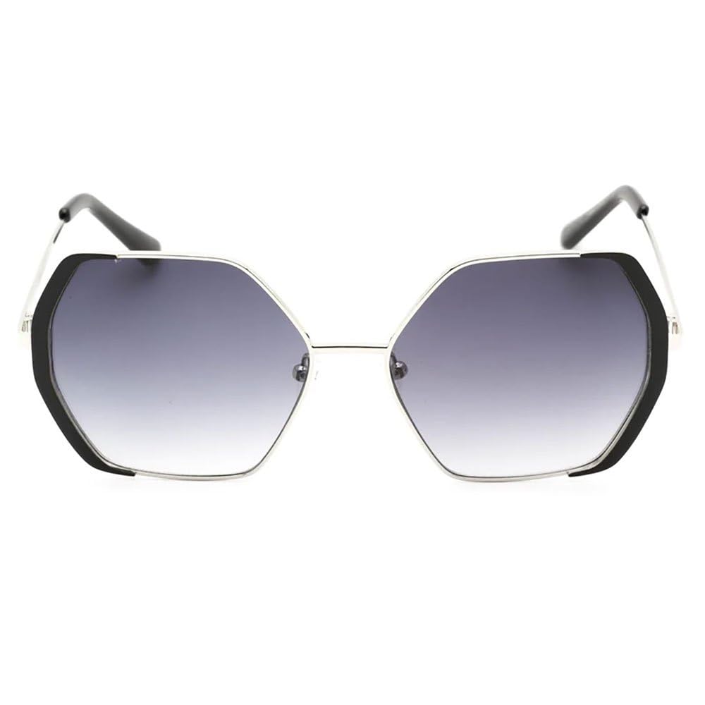 GUESS Factory Smoke Gradient Geometric Ladies Sunglasses GF0387 10B 57