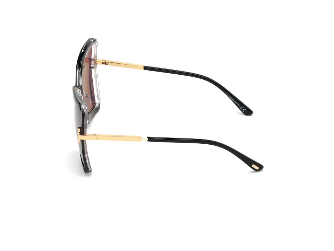 Tom Ford FT0766 03A Black FT0766 Butterfly Sunglasses Lens Category 3 Size 63mm