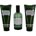 Geoffrey Beene, Trio Grey Flannel Eau de Toilette Vaporizer for Men, Aftershave, Shower Gel, Woody and Oriental Fragrance, Unique Green Cyprus Perfume