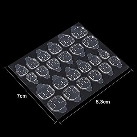 Kalolary 480PCS Double-Sided Nail Adhesive Tabs, Transparent Flexible Jelly Gel Tape for Nail Art, Suitable for Professional or Home Use