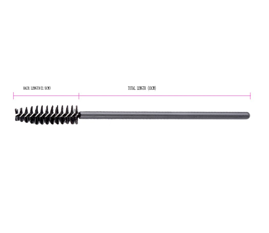 Xiaoyu 100PCS Disposable Mascara Wands Eyelash Applicator Eyebrow Brush - White