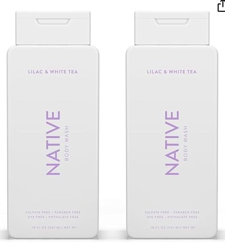 Native Body Wash Contains Naturally Derived Ingredients | For Women & Men, Sulfate, Paraben, & Dye Free Leaving Skin Soft and Hydrating | Lilac Beauty & Personal Care Native