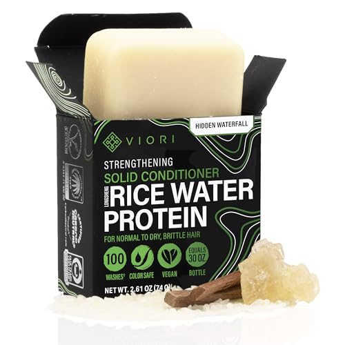 Viori Hidden Waterfall Conditioner Bar Made with Rice Water - Handcrafted All Natural Organic Conditioner