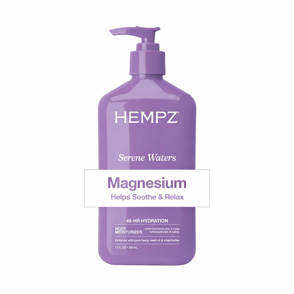 Hempz Magnesium Body Lotion for Sleep & Relaxation, Hydrating Lotion with Arnica, Electrolytes & Shea Butter, Calming Nighttime Moisturizer for Muscle