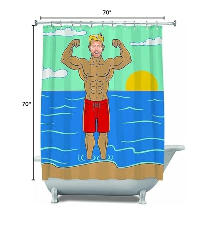 BigMouth Inc in The Buff Shower Curtain