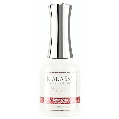 KIARA SKY LED UV Soak Off Platinum Gel FX (Candy Apple - One Coat Foil Glitter) Beauty & Personal Care KIARA SKY