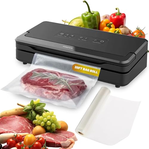 Anova Culinary Precision Vacuum Sealer Pro, Includes Large Bag Roll (19ft), Wet & Dry Dual Food Vacuum Sealer Machine for Sous Vide and Long-Term…