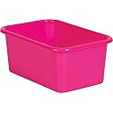 Teacher Created Resources® Pink Small Plastic Storage Bin