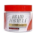 EBIN NEW YORK Braid Formula Conditioning Gel, Medium Hold, 11oz | Great for Braiding, Twisting, Edges, No Residue, No Flaking, Strong Hold, High