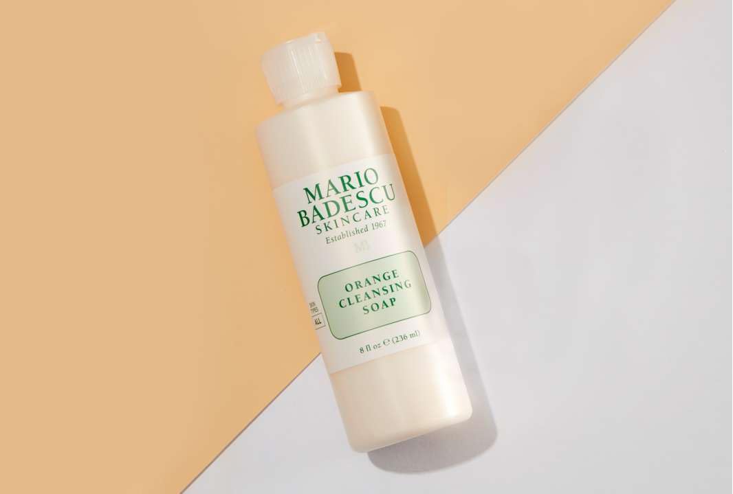 Mario Badescu Orange Cleansing Soap - Cream Face Cleanser and Exfoliator Enriched with AHA - Oil Free Face Wash for Combination or Dry Skin - Mild