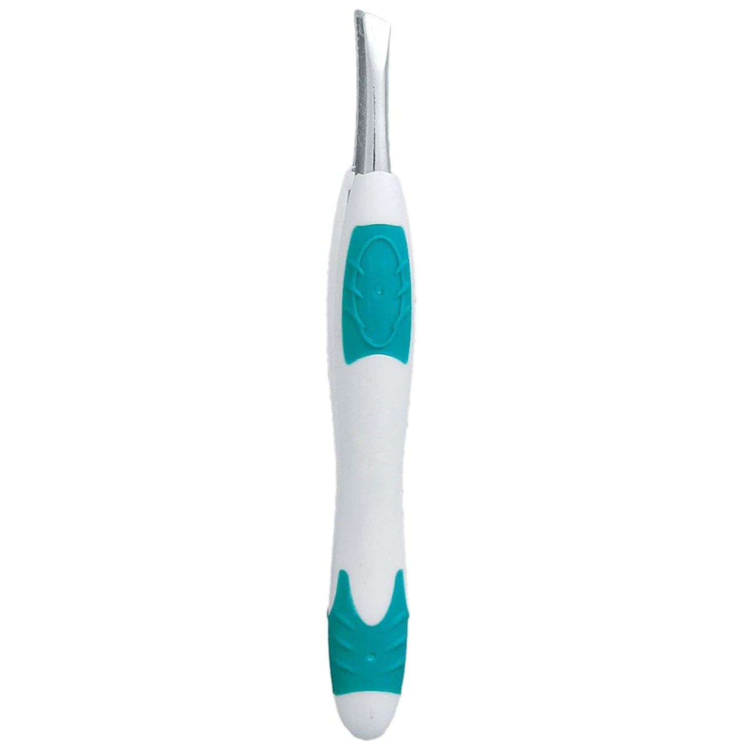 LEADER Tweezers Slant Tip Precision, Easy Grip, Non-Slip Rubber, Stainless Steel, Great Precision for Eyebrows, Facial Hair, Splinter and Ingrown Hair