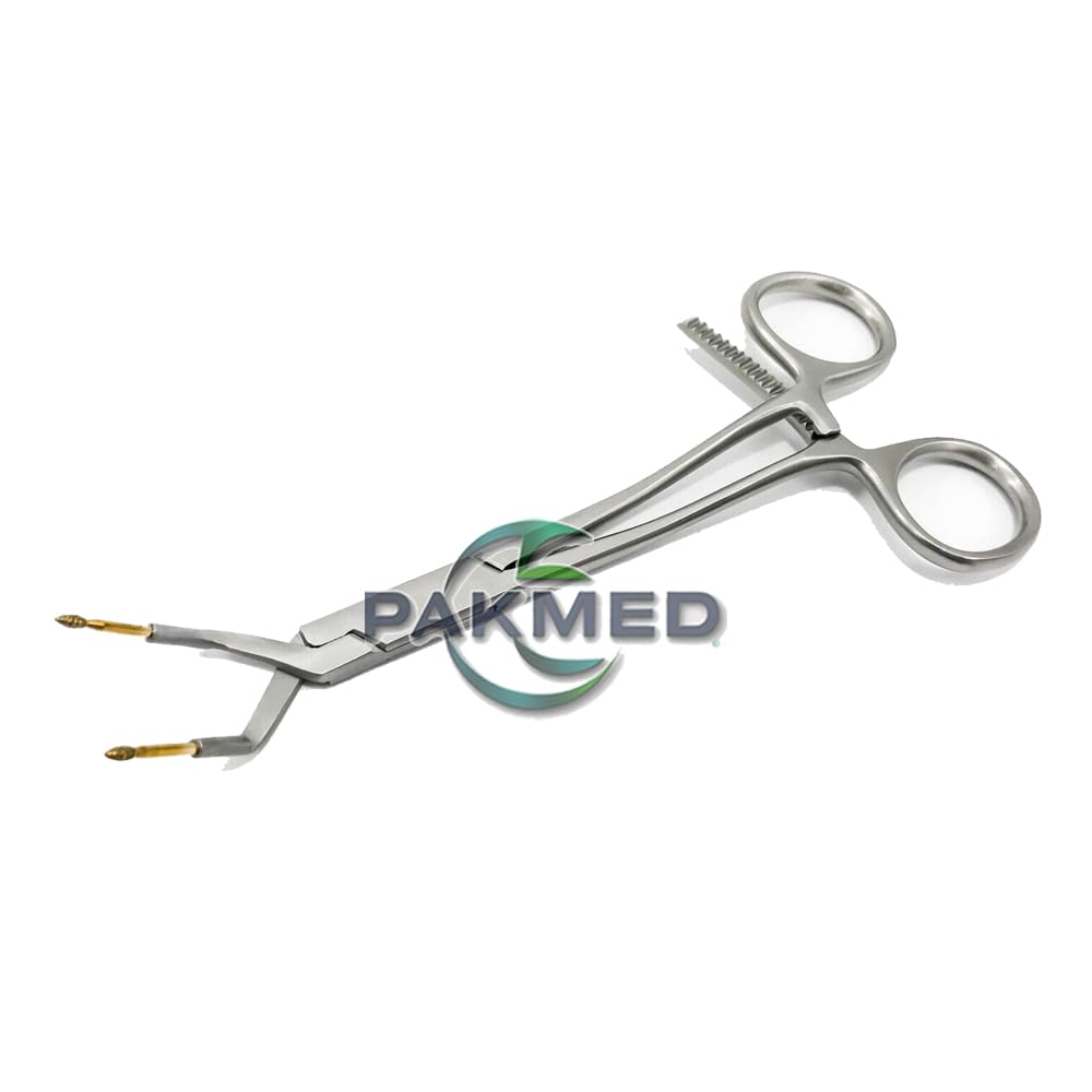 MEDESA 2 Pcs Keramo Grip Forceps & Jacket Grip Forceps Dental Crown Holder Telescope Tweezer Stainless Steel Beauty and Personal Care MEDESA