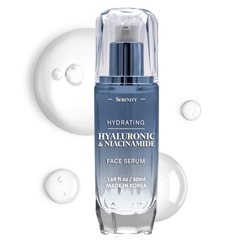 Serenity Dew Hyaluronic Acid & Niacinamide Face Serum - Dermatologist Tested Anti-Aging Korean Skin Care - Ultra Hydrating, Cools, Soothes & Improves