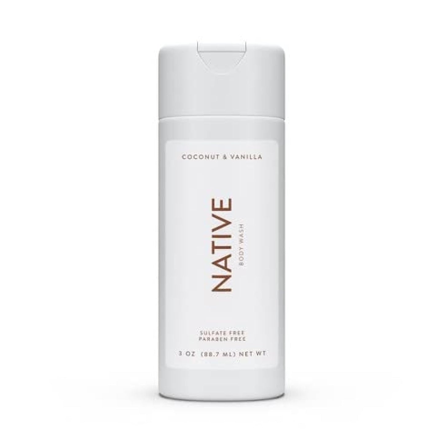 Native Coconut & Vanilla Body Wash 3 oz Travel