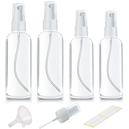 Xolaawa 4Pk Clear Empty Travel Spray Bottles, Leakproof for Toner Face Hair Beauty and Personal Care Xolaawa Default Title