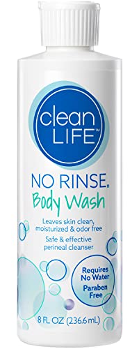 No-Rinse Body Wash 8 fl oz - Gentle, Rinse Free Formula Cleans, Moisturizes & Eliminates Odor | Sensitive Skin Safe | For Surgery Recovery, Elderly