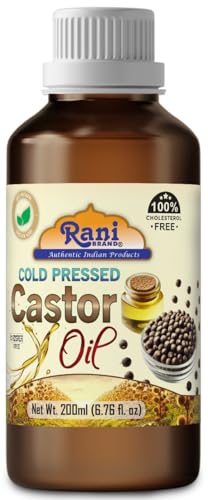 Rani Castor Oil 6.76 Ounce (200ml) Cold Pressed | 100% Natural | NON-GMO | Kosher | Vegan | Gluten Free | Indian Origin