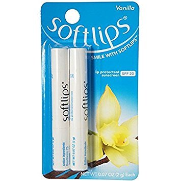 Softlips Lip Protectant/Sunscreen SPF 20, Value Pack, Vanilla 2 Each (Pack of 4) Beauty and Personal Care SoftLips