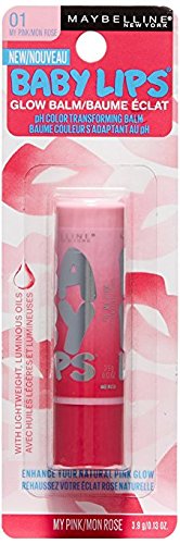 Maybelline New York Baby Lips Glow Lip Balm, My Pink, 0.13 oz.
